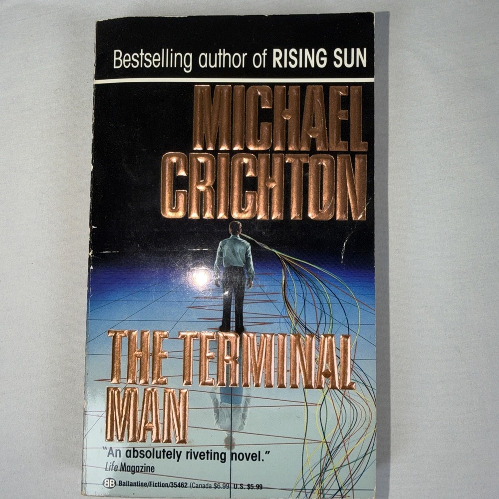 The Terminal Man by Michael Crichton Vintage Paperback Thriller Sci-Fi
